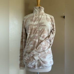 Old Navy activewear pink camo fleece zip-up